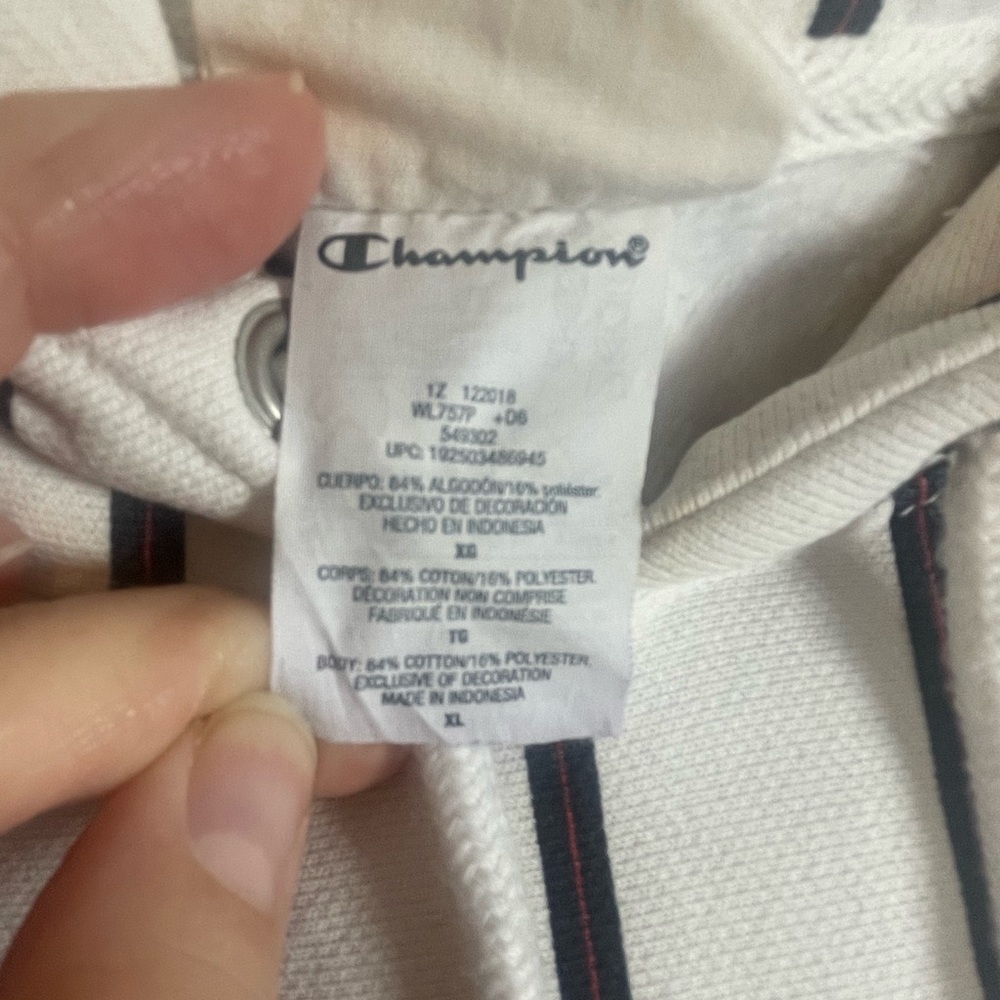 Vintage Champion Reverse Weave Women’s Hoodie - Striped - Picture 4 of 9